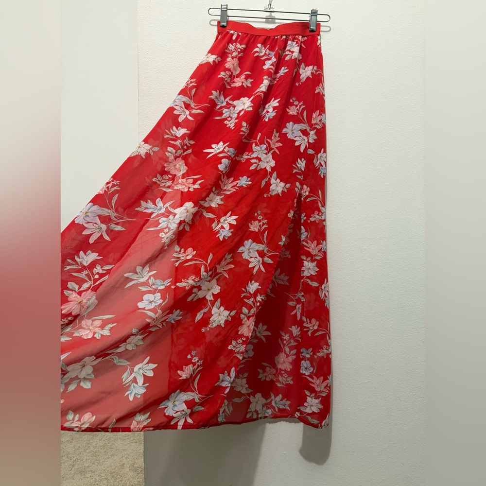 Floral maxi skirt